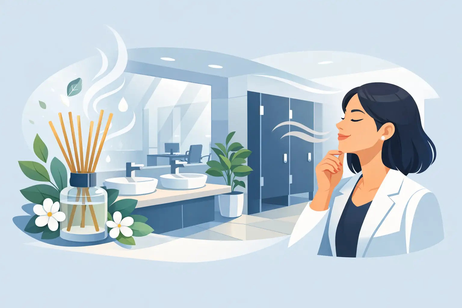 Cómo aromatizar baños de oficinas con criterio
